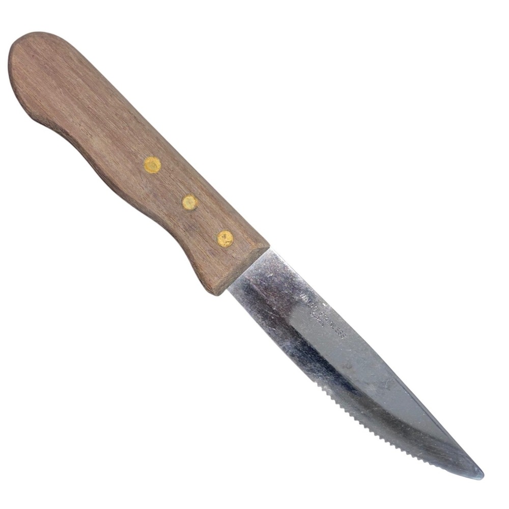 Boones Long Lake Inn | Walco Stainless Steel Serrated Steak Knife | Wood‎ Handle
